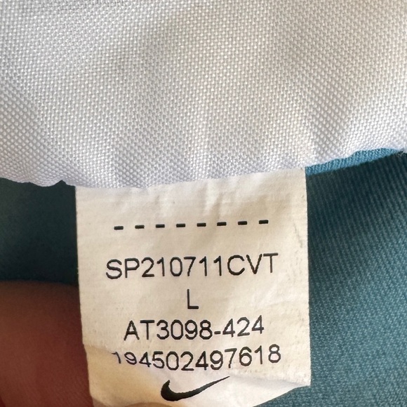 Nike One Luxe Mid-Rise Tights, Turquoise Blue, Size L - Picture 8 of 8